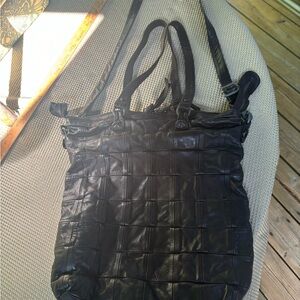 Free People leather patchwork bag